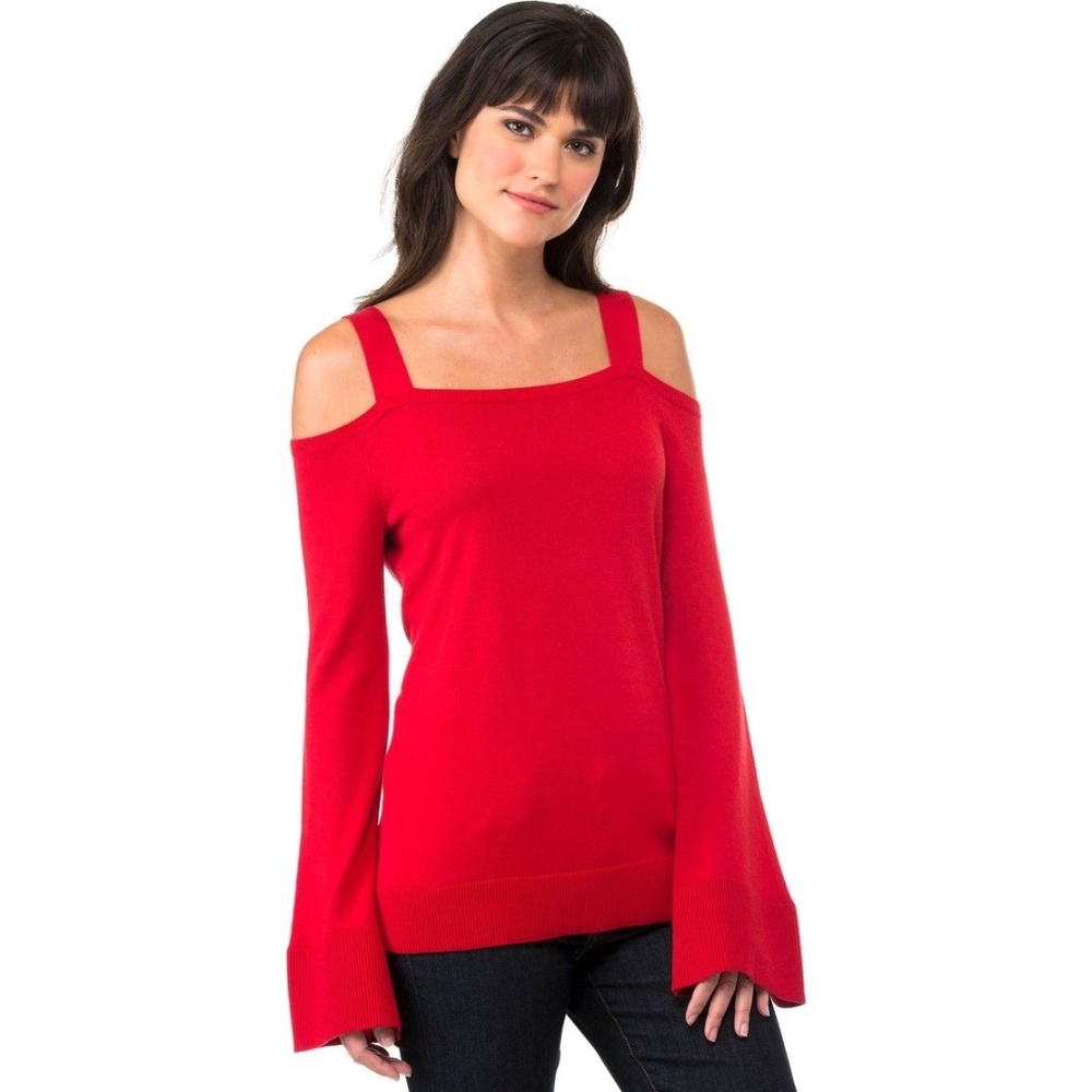 MICHAEL KORS WOMEN'S OFF THE SHOULDER SWEATER.
